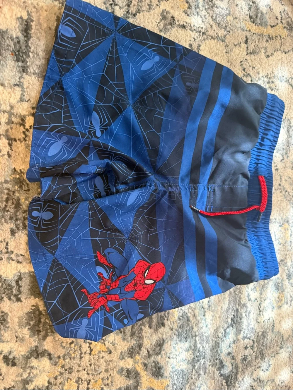 Marvel Boys Blue and Red Spider-Man Swim Trunks